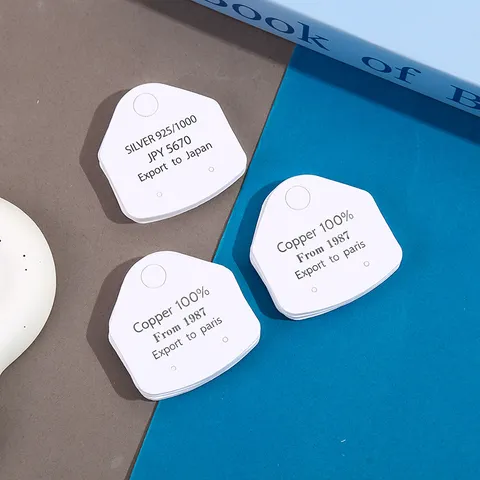 Tarjetas de Exhibición de Pendientes de Papel Minimalista Tarjetas de Embalaje Estampadas en Inglés Vintage para Joyería