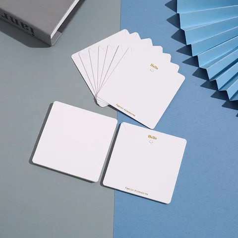 Tarjetas De Exhibición De Collares Y Pendientes De Cartón Blanco Con Bolsas OPP Transparentes Para Presentación Minorista