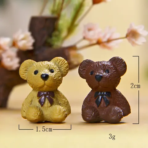 Cute Cartoon Bear Couple Phone Dust Plug Resin Mini Figurine Universal Headphone Jack Protector Phone Accessories