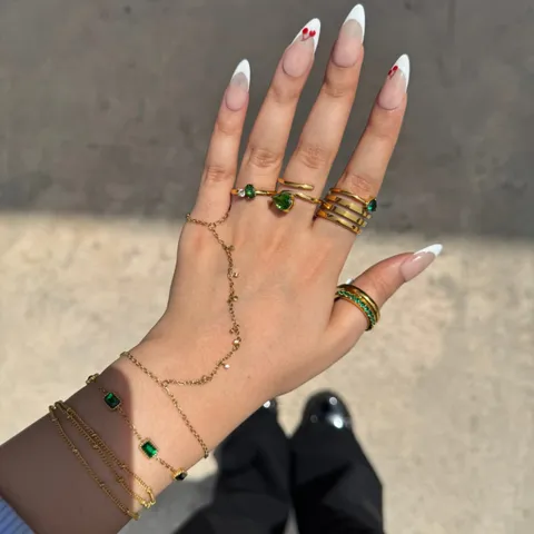 Minimalistischer Edelstahl Offener Ring Für Frauen Gold Silber Beschichtet Zirkon Geometrisch Verriegelung Modeschmuck Fingerring