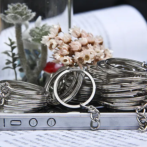 DIY Metal Llavero Anillo Mosquetón Anillo Partido Accesorios de Fabricación de Joyas