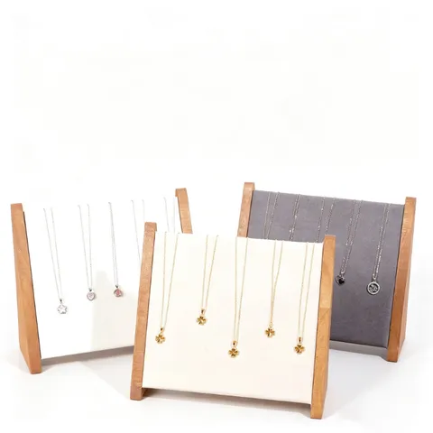 Schmuckständer Walnussholz Spleißen Massivholz Halskette Anhänger Armband Aufbewahrung Organizer Schräge Displaytafel