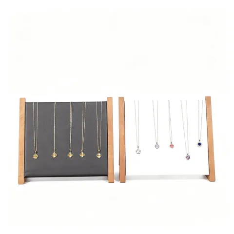 Schmuckständer Walnussholz Spleißen Massivholz Halskette Anhänger Armband Aufbewahrung Organizer Schräge Displaytafel