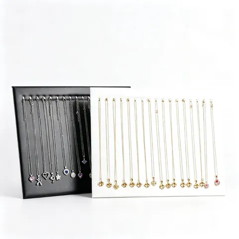 Modern Minimalistisch Schmuckständer Für Halskette Ohrring Armband Display Board PU Leder Samt Organizer Rack Home Deko Halter