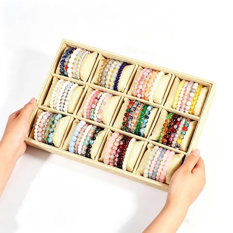 Samt Schmuck Display Organizer Tablett Für Uhren Armband Halter Lagerung Fach Box Ausstellung Platte Showcase Tablett