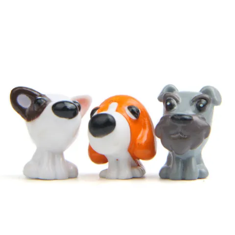 Süße Miniatur Hundefiguren PVC Cartoon Welpen Handwerk Statue Für Bonsai Sukkulenten Fee Garten Mikrolandschaft DIY Dekor