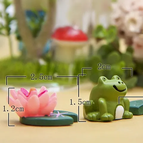 3er Set Süße Harz Tier Mikrolandschaft Miniaturen DIY Feengarten Sukkulenten Ornamente Frosch Elefant Katze Hund Schwein Figuren