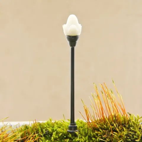 Miniatur Simulation Straßenlaterne Modell Für Mikrolandschaft DIY Landschaftsbau Zubehör Japanischer Zakka Stil Garten Hof Plakatwand Lampe Ornament