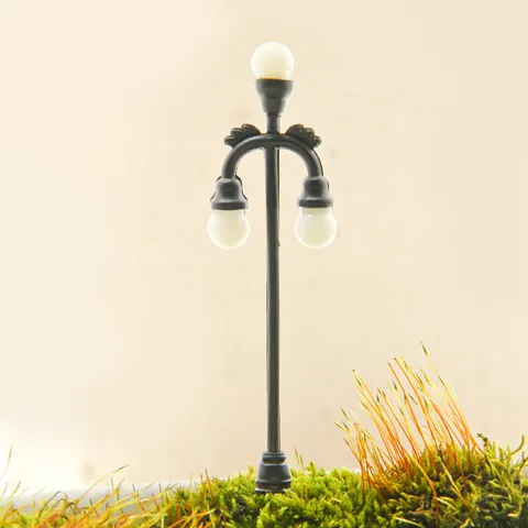 Miniatur Simulation Straßenlaterne Modell Für Mikrolandschaft DIY Landschaftsbau Zubehör Japanischer Zakka Stil Garten Hof Plakatwand Lampe Ornament