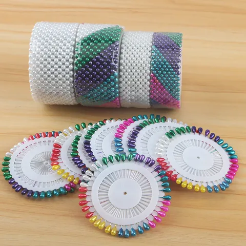 Épingles à Tête de Perle pour Drapage de Vêtements Épingles à Coudre Colorées Épingles de Positionnement Fixation pour Artisanat DIY Couture Fournitures de Bureau