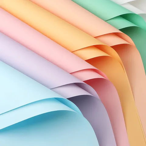 Papier d'Emballage de Fleurs en Papier Oya Couleur Unie Matériel Coréen Imperméable Macaron Fournitures de Papier Cadeau