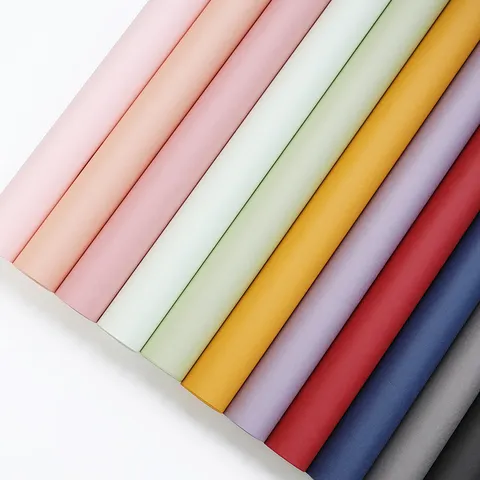 Papier Kraft Imperméable Couleur Unie Papier d'Emballage de Fleurs de Fleuriste Rouleau et Feuille Matériel pour Bouquet