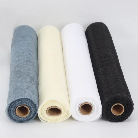 Rouleau de Filet d'Emballage de Fleurs À Carreaux Filet Cadeau Haute Rigidité PP Couleur Unie Pour Bouquet de Fleurs Bricolage