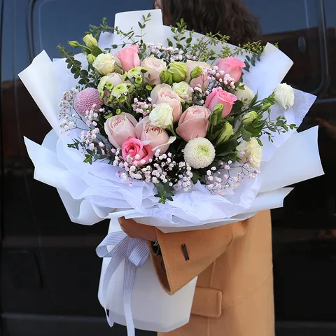 Papier de Soie Couleur Unie Style Coréen Matériau d'Emballage Floral Bouquet Emballage Cadeau