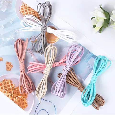 Suede Cord For Flower Packaging Floral Gift Wrapping Ribbon Deerskin Velvet Cord For Craft And DIY Making