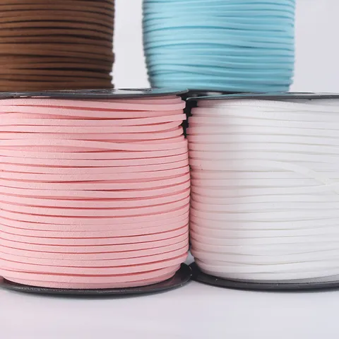 Suede Cord For Flower Packaging Floral Gift Wrapping Ribbon Deerskin Velvet Cord For Craft And DIY Making