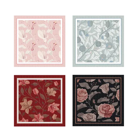 Papier Kraft Rétro à Motif Floral Botanique Gaufré pour Emballage de Bouquet de Fleurs et Cadeau de Saint-Valentin