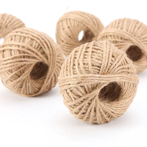 Natural Jute Twine Hemp Rope Three-Strand Craft String For Flower Bouquet Gift Wrapping DIY Crafting Home Party Decoration
