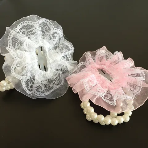 Flor de Muñeca de Boda Corsaje de Encaje de Perla Artificial Novia Damas de Honor Flor de Mano Decoración de Vestido de Fiesta de Prom