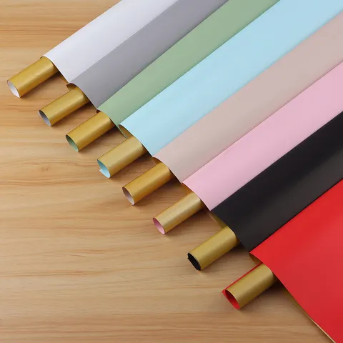 Waterdicht Bloemeninpakpapier Vergulde BOPP-Folie DIY Boeket Cadeauverpakking Bloemenwinkel Bloemist Benodigdheden