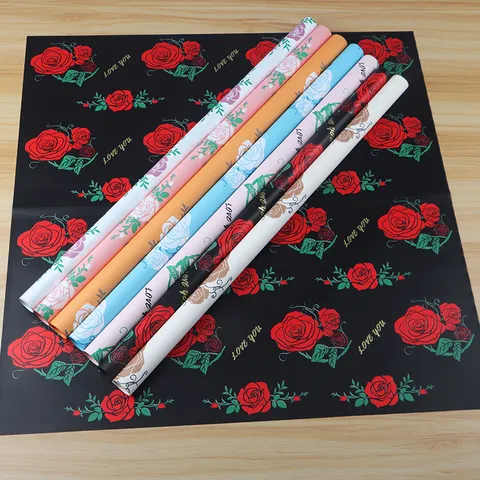 Waterdicht Bloemeninpakpapier Rozenpatroon Boeket Inpakpapier Verdikte Bloemenverpakking Benodigdheden