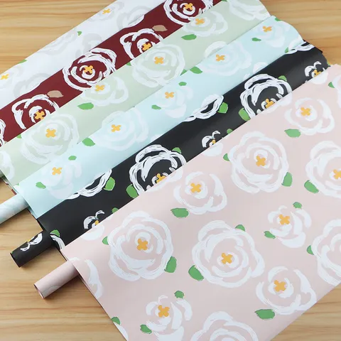 Floral Wrapping Paper Waterproof Thickened Bouquet Packaging Paper Fresh Style Flower Gift Packing Paper Sheets