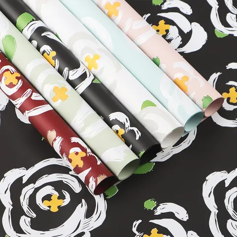Floral Wrapping Paper Waterproof Thickened Bouquet Packaging Paper Fresh Style Flower Gift Packing Paper Sheets