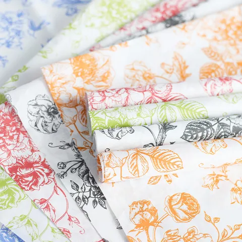 Papier de Soie Imprimé Floral Papier d'Emballage Cadeau Pour Bouquet de Fleurs Emballage DIY et Décoration de Fête