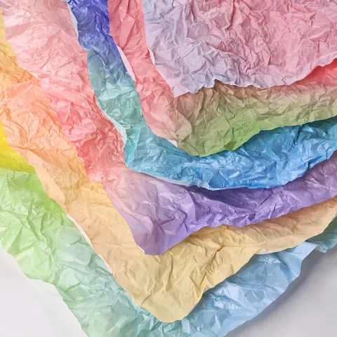 Carta Veli Sfumata Carta da Regalo Floreale Spessa Carta Crespa a Mano Materiale di Imballaggio per Bouquet Regalo