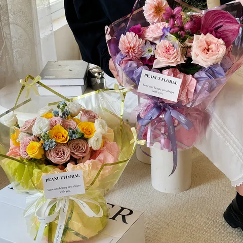 Carta Veli Sfumata Carta da Regalo Floreale Spessa Carta Crespa a Mano Materiale di Imballaggio per Bouquet Regalo