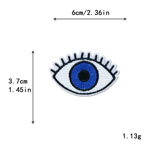 Evil Eye Embroidery Patch Iron On Sew On Embroidered Badge Applique For Clothing Jacket Hat Bag DIY Decoration