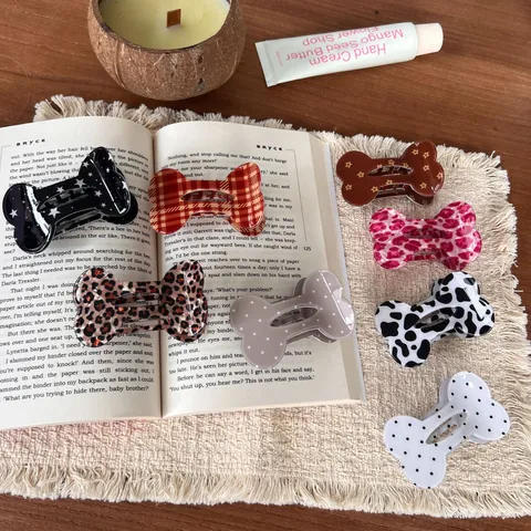 Minimalist Plastic Small Plaid Star Bone Hair Claw Clip Sweet Multicolor Polished Shark Lazy Hair Clip For Women Commute Headwear