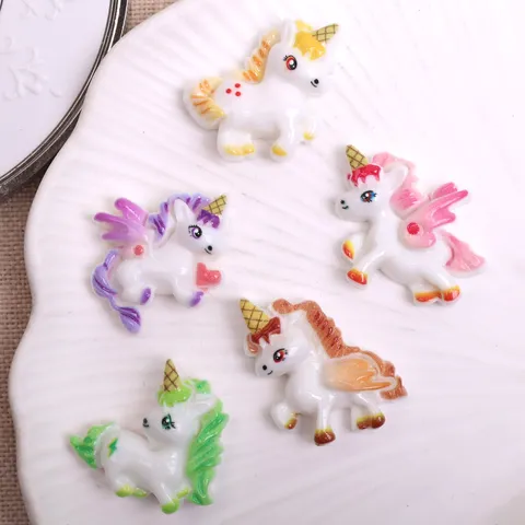 Lindos dijes de resina de Pegaso DIY hecho a mano de unicornio zapato encanto funda de teléfono decoración accesorios