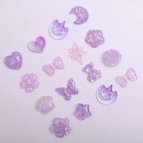 Kids Hair Accessories Resin Flower Star Bow Cute DIY Hair Clip Patches Children Headwear Hair Decoration Craft Parts