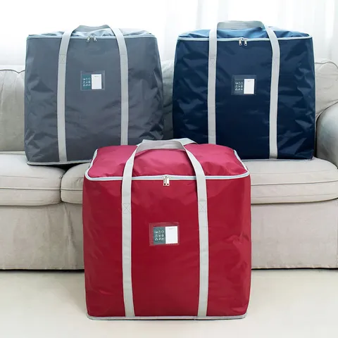 Verdickte Oxford-Stoff Bettdecke Aufbewahrungstasche Große Kapazität Staubdichte Kleidung Organizer Tasche Tragbare Umzug Tasche