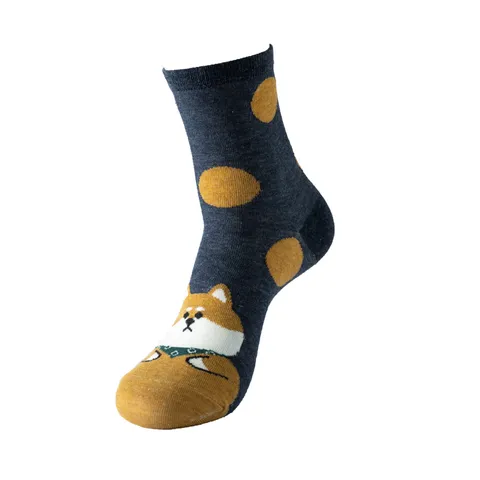Damen Süß Cartoon Tier Baumwolle Mittelhoch Socken Lustig Katze Hund Eule Design Lässig Mode Bequem Atmungsaktiv Strumpfwaren
