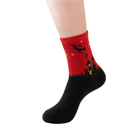 Women Novelty Cartoon Cotton Mid Calf Socks Cute Animal Halloween Christmas Festive Fun Casual Crew Socks Breathable Soft