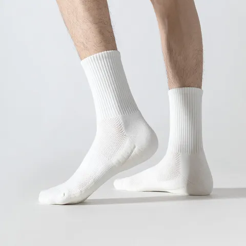Herren Sport Socken Verdickter Frotteeboden Gekämmte Baumwolle Atmungsaktive Sportsocken Für Laufen Basketball Tägliche Kleidung