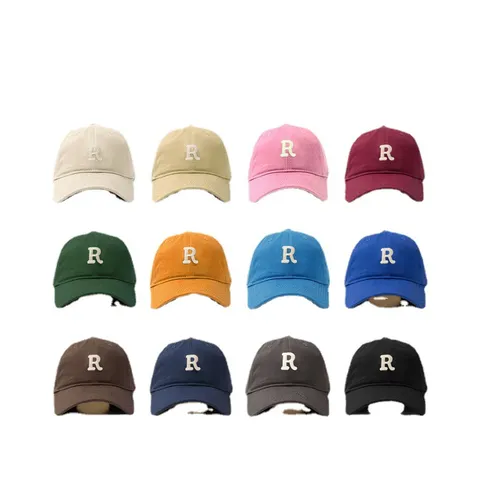 Unisex Cotton Baseball Hat Adjustable Outdoor Sun Protection Cap Classic Letter Embroidered Sports Dad Hat For Men Women