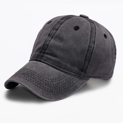Unisex Washed Cotton Baseball Cap Vintage Solid Color Adjustable Dad Hat Casual Outdoor Sun Protection Sport Hat
