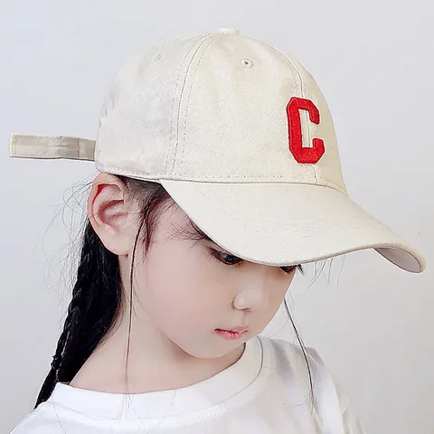 Kids Baseball Cap Cotton Embroidered Letter Sun Protection Adjustable Hat For Boys And Girls Casual Spring Autumn Outdoor