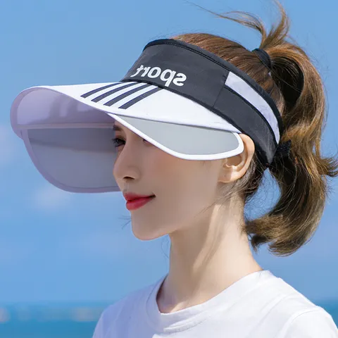 Women's Sun Protection Empty Top Baseball Cap Large Brim Outdoor UV Protection Breathable Summer Sports Sun Hat