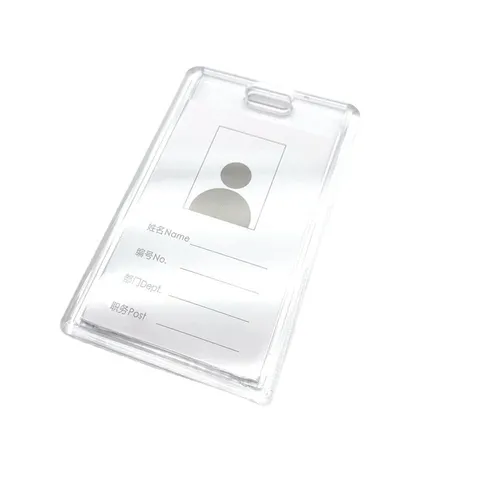 Transparenter Ausweishalter Mit Schiebedeckel Und Schlüsselband Klarer Badge-Schutz Für Studenten Mitarbeiter Bürobedarf