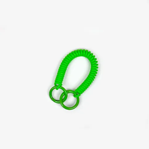 Universal Einziehbarer Spiralschnur Handyband Schlüsselanhänger Anti-Verlust Kunststoff Elastisches Seil Mit Doppel-Metallringen Für Damen Herren