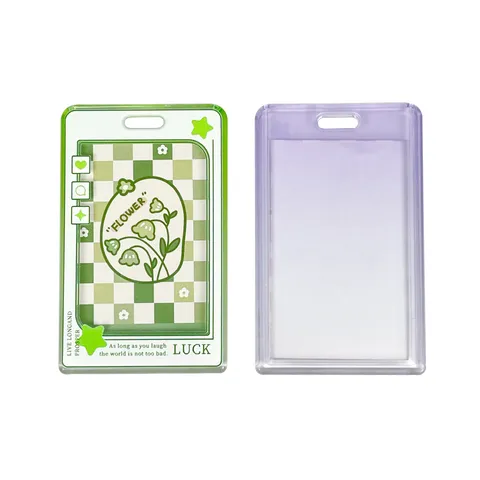 Porta Carte Creativo a Stella in Plastica Rigida Trasparente Custodia Protettiva per Badge Identificativo con Cordino Portachiavi per Ufficio Scuola Lavoro