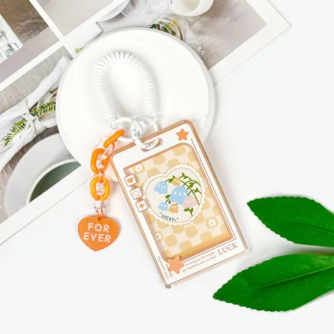 Porta Carte Creativo a Stella in Plastica Rigida Trasparente Custodia Protettiva per Badge Identificativo con Cordino Portachiavi per Ufficio Scuola Lavoro