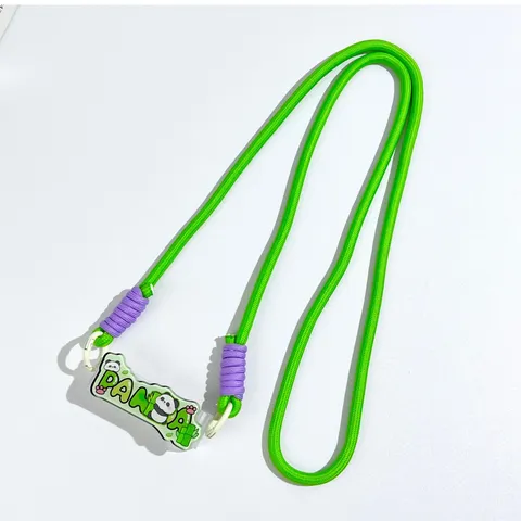 Cute Cartoon Acrylic Phone Lanyard Back Clip Detachable Braided Crossbody Neck Strap Anti Loss Cellphone Chain For Women Men