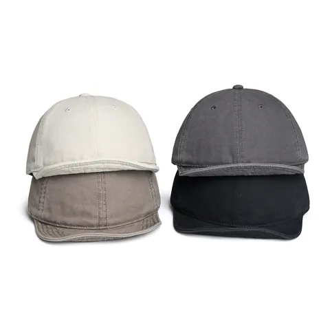 Gorra de Béisbol Retro Americana Lavada Para Hombres Mujeres Copa Blanda Ala Corta Envejecida Gorra Streetwear Japonés Sombrero Sombrilla