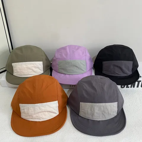 Unisex Outdoor Sport Faltbar Schnelltrocknend Baseballkappe Leicht Atmungsaktiv Farbblock Kappe Sonnenschutz Schattierung Krempe Mütze Für Herren Damen Laufen Wandern Reisen Einstellbar