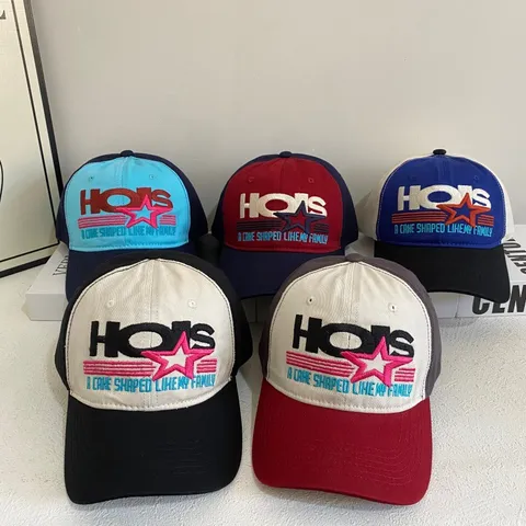 American Retro Embroidered Baseball Cap For Men And Women Contrast Colorblock Soft Top Sun Hat Streetwear Dad Cap Adjustable Headwear